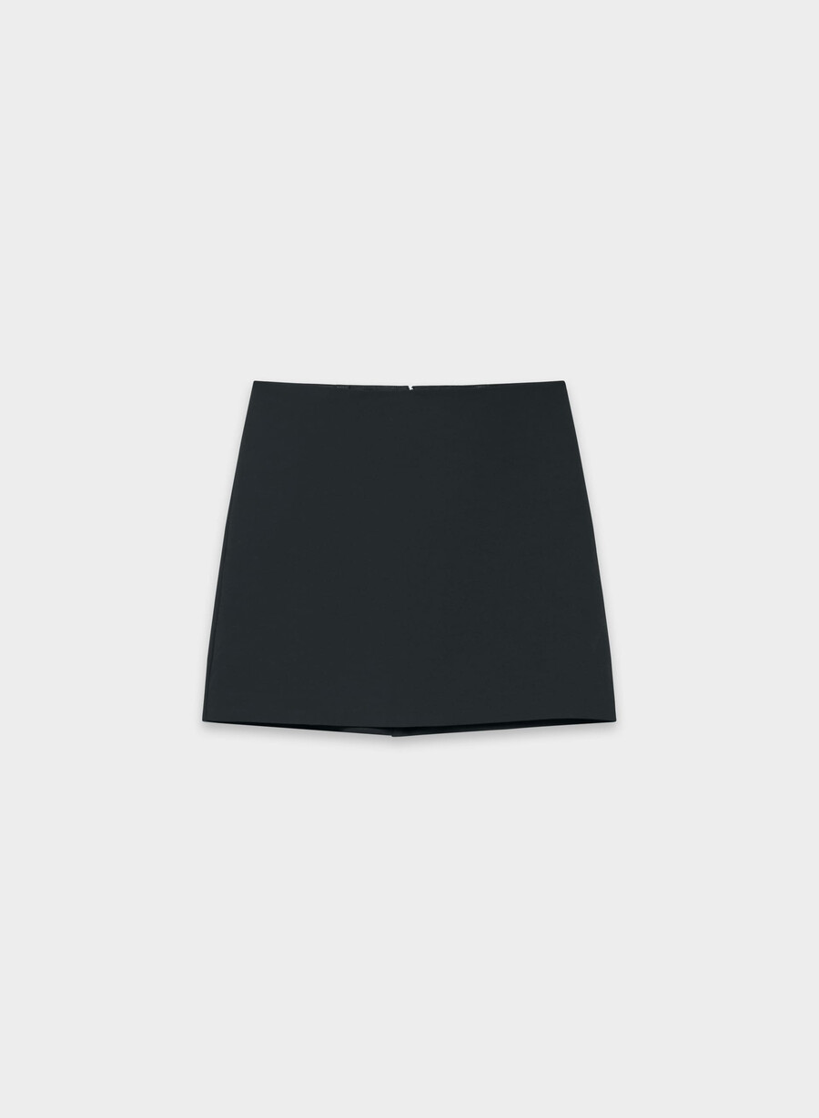 fustă mini clasică - crepette negru