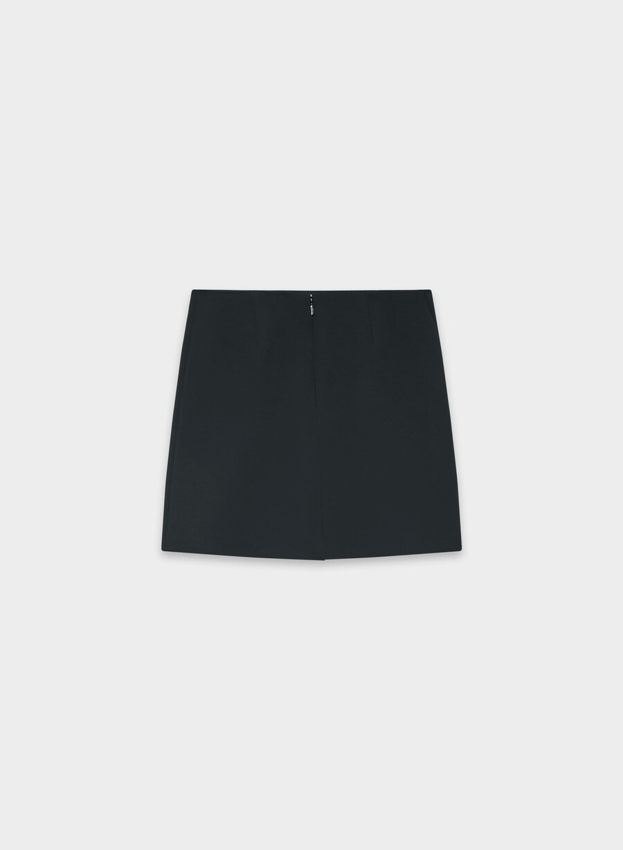 fustă mini clasică - crepette negru