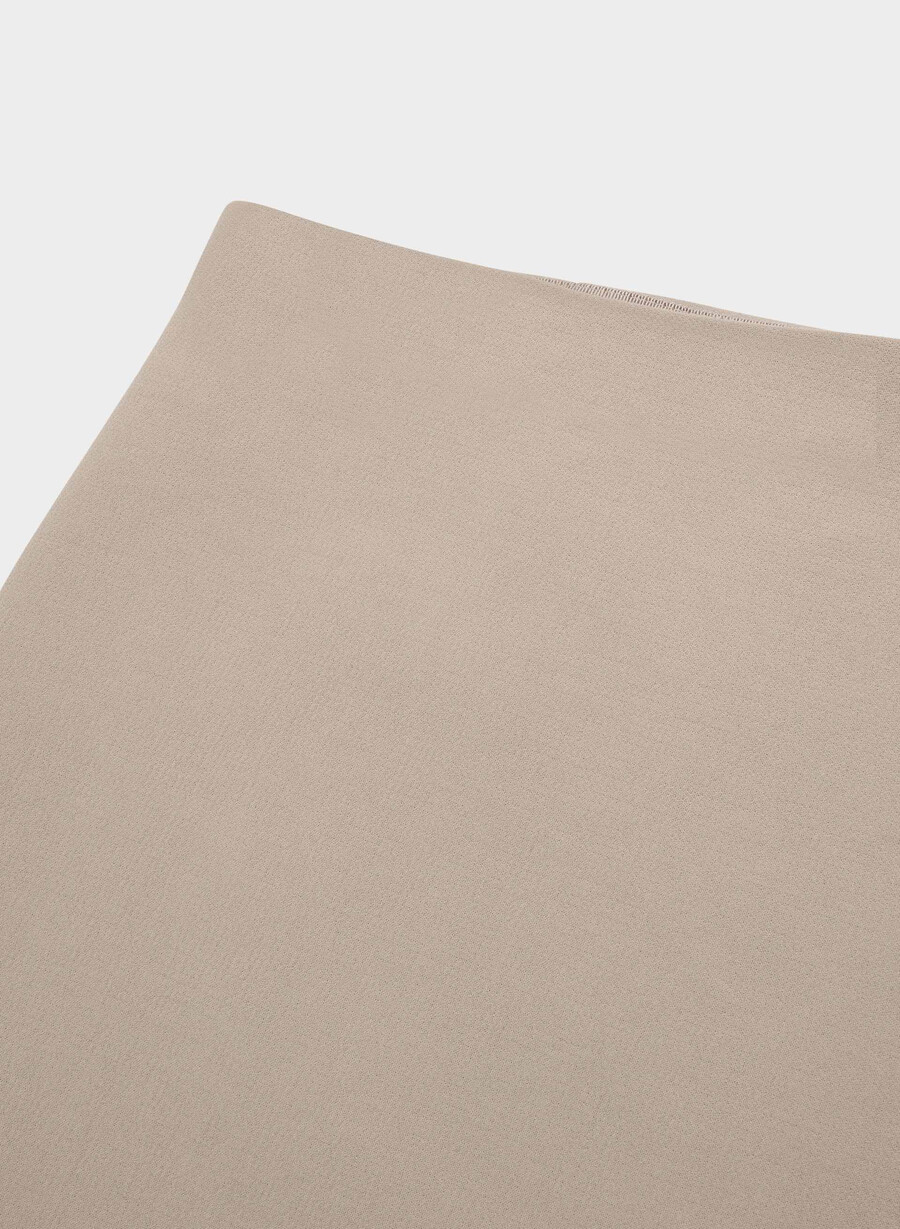 fusta mini clasică - crepette nomad taupe