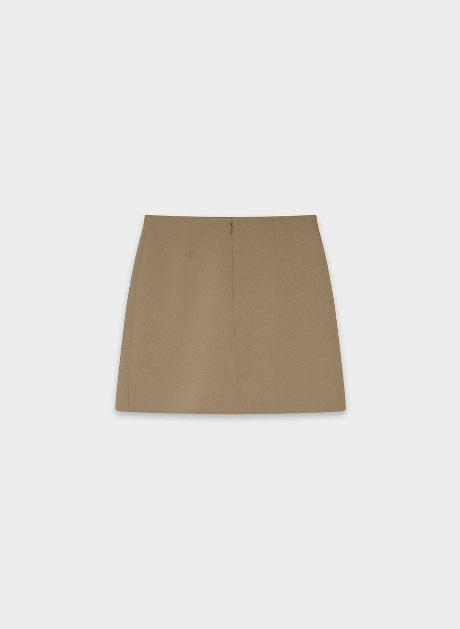 fusta mini clasică - crepette folio brown