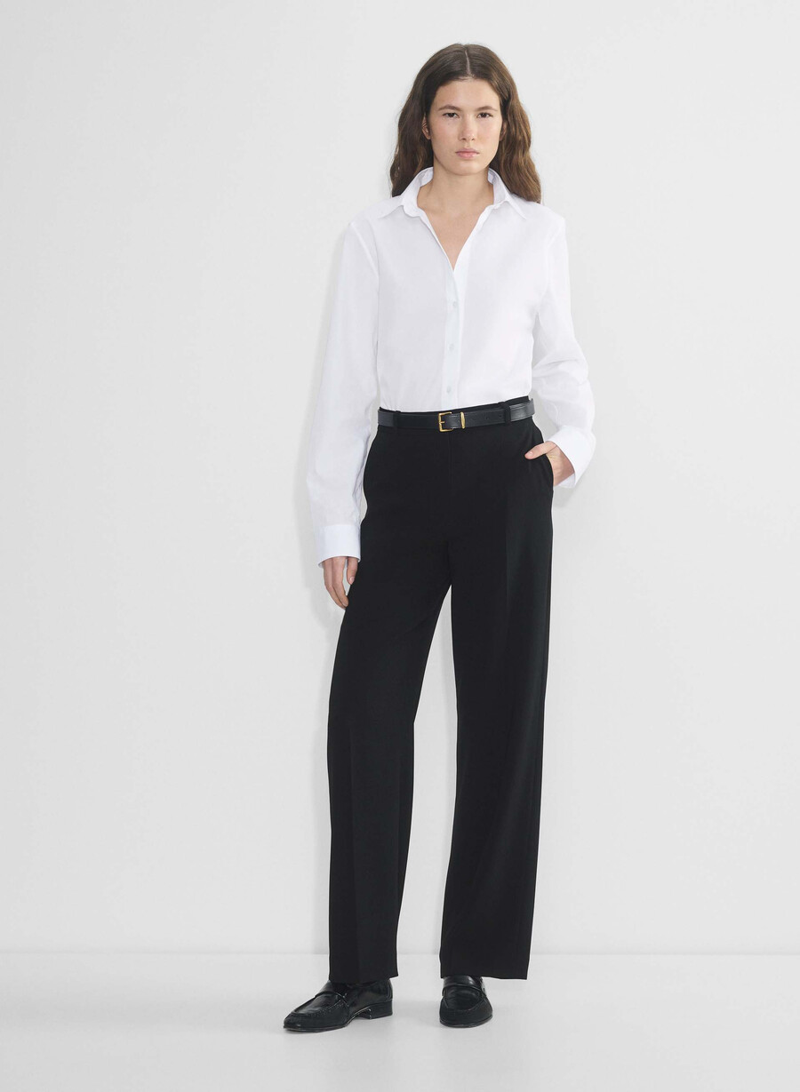 pantaloni agency - mirror crepe negri
