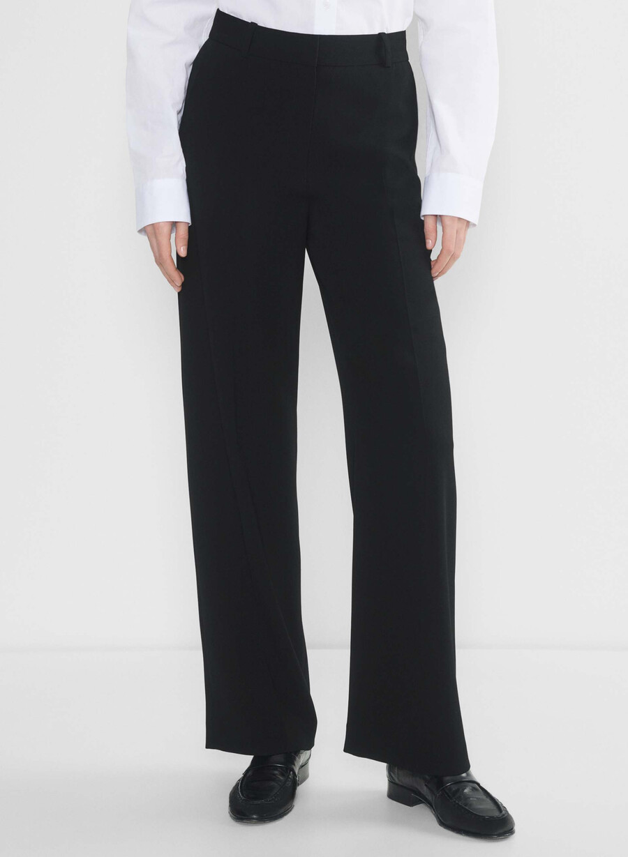 pantaloni agency - mirror crepe negri