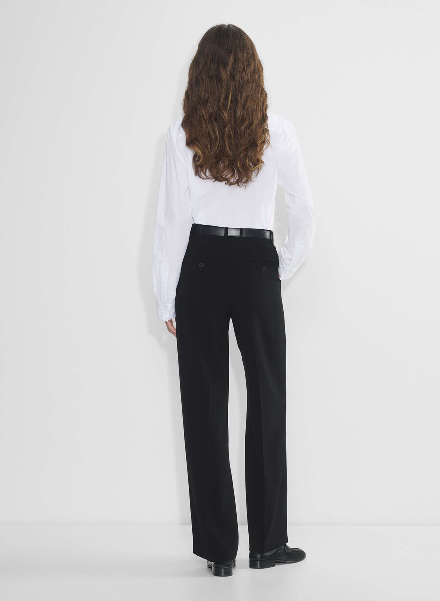 pantaloni agency - mirror crepe negri