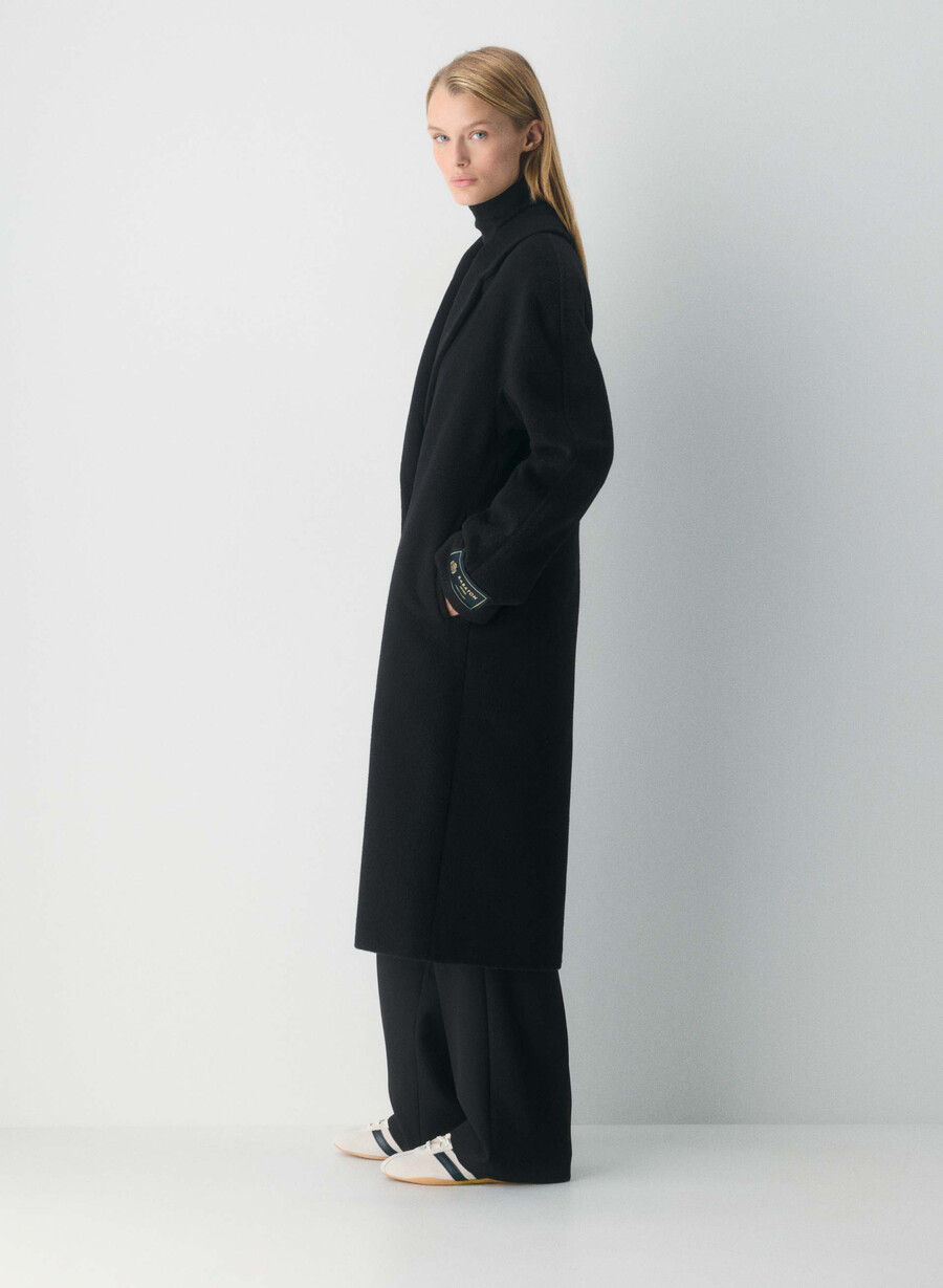 paltonul slouch nou - recamel wool negru