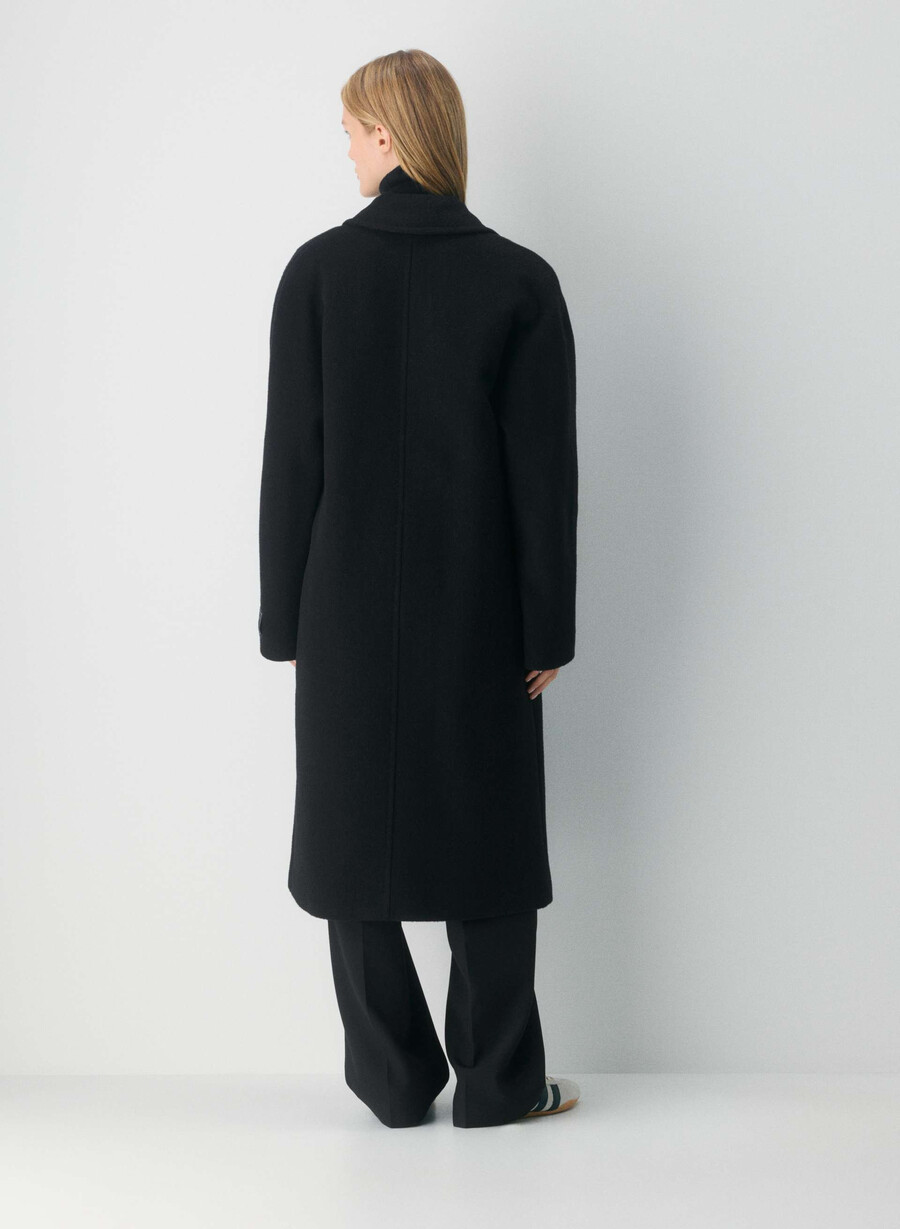paltonul slouch nou - recamel wool negru