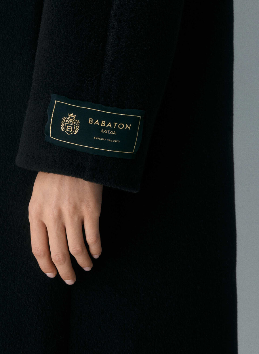 paltonul slouch nou - recamel wool negru