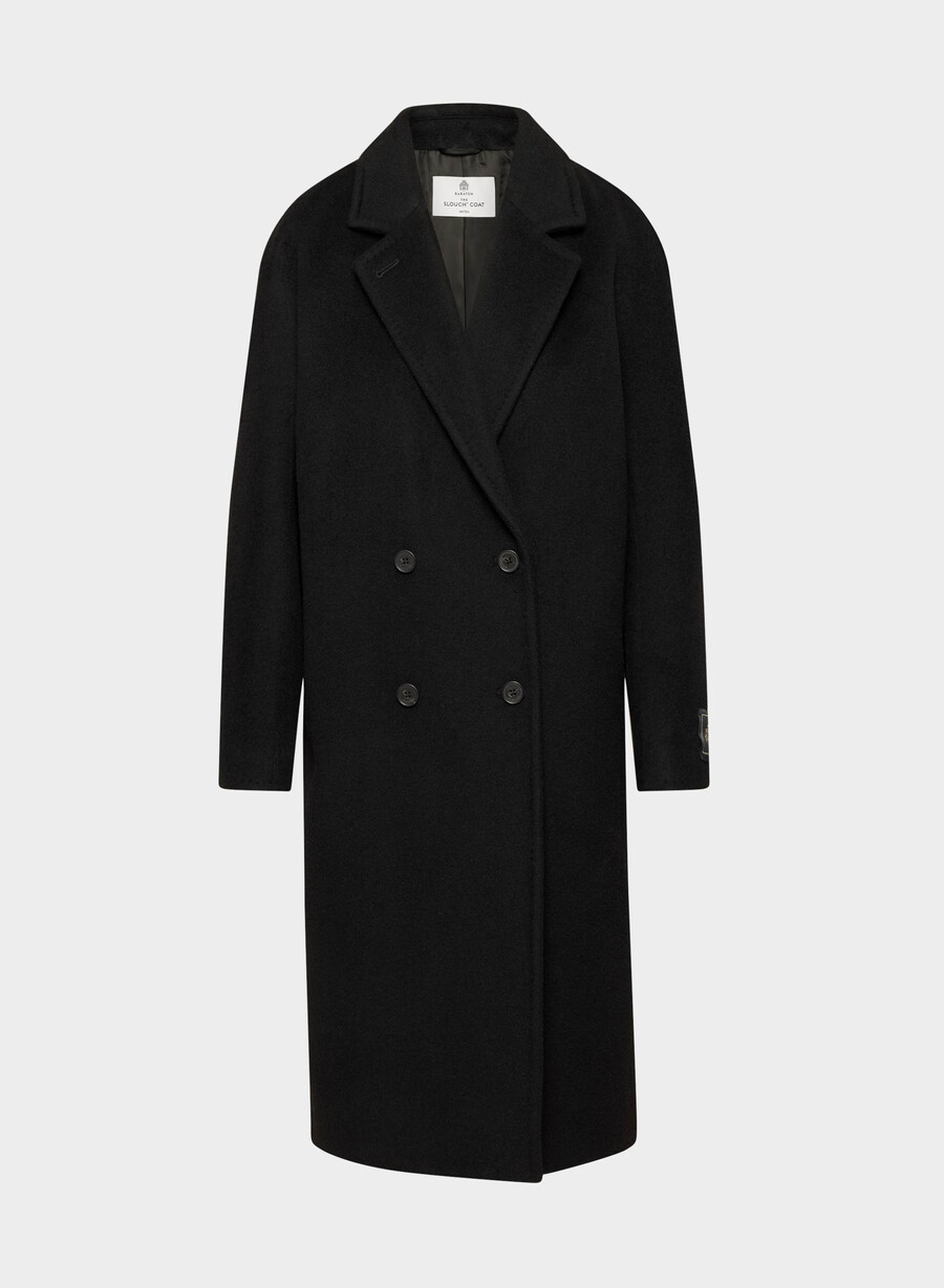 paltonul slouch nou - recamel wool negru