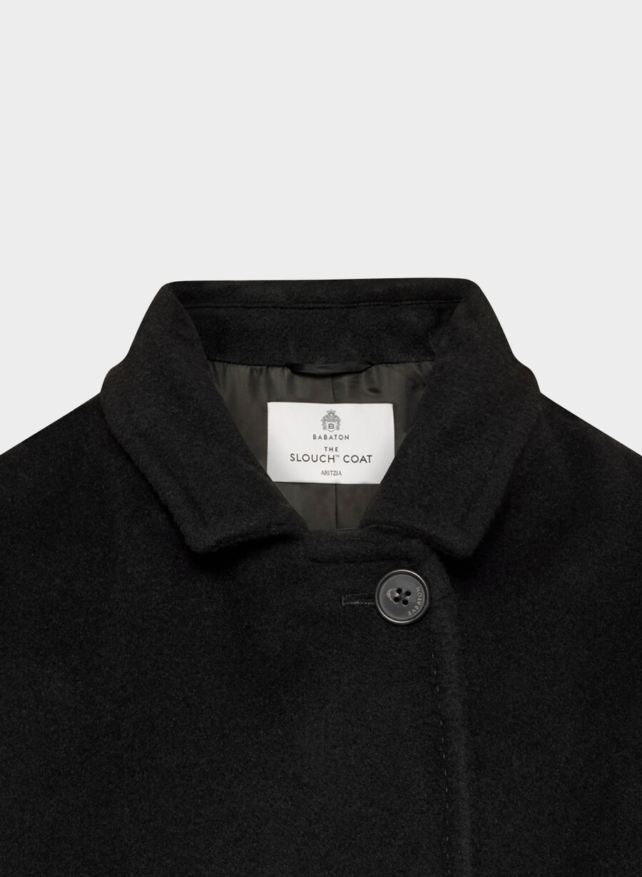 paltonul slouch nou - recamel wool negru