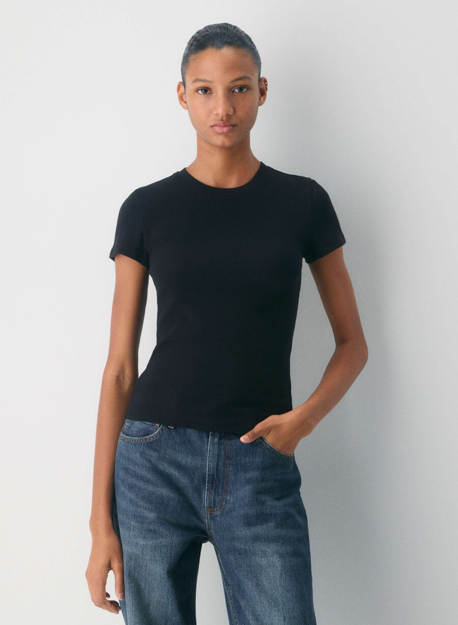 tricou homestretch rib tune negru