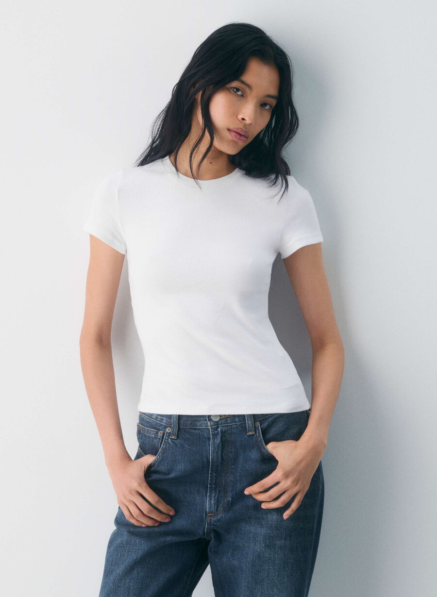 tricou homestretch rib tune alb