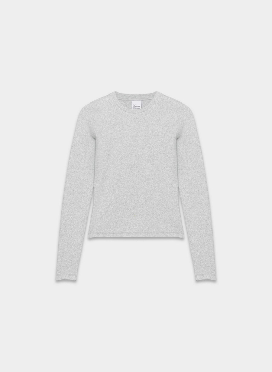 tricou cu mânecă lungă homestretch rib solo heather chrome