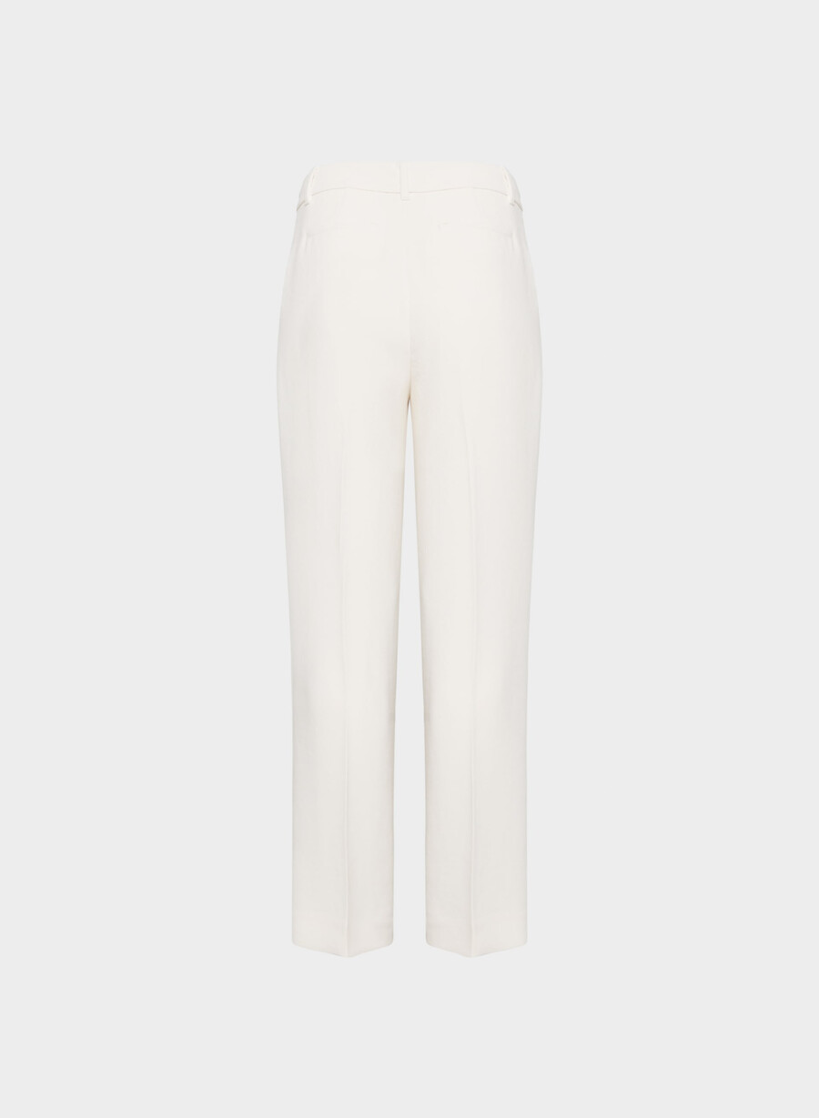 pantalonii the effortless pant cu talie mică - crepette mesteacĂn deschis