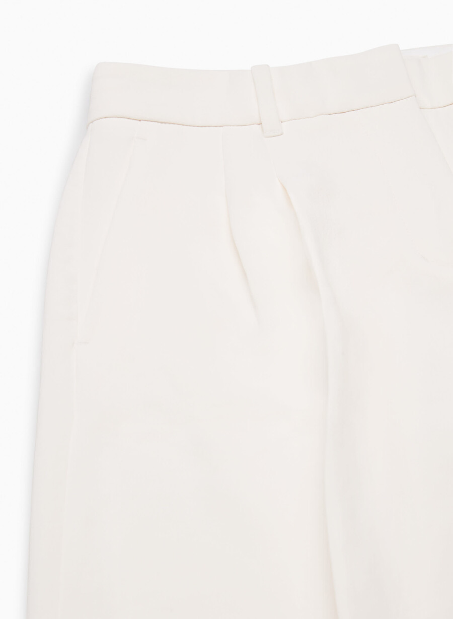 pantalonii the effortless pant cu talie mică - crepette mesteacĂn deschis