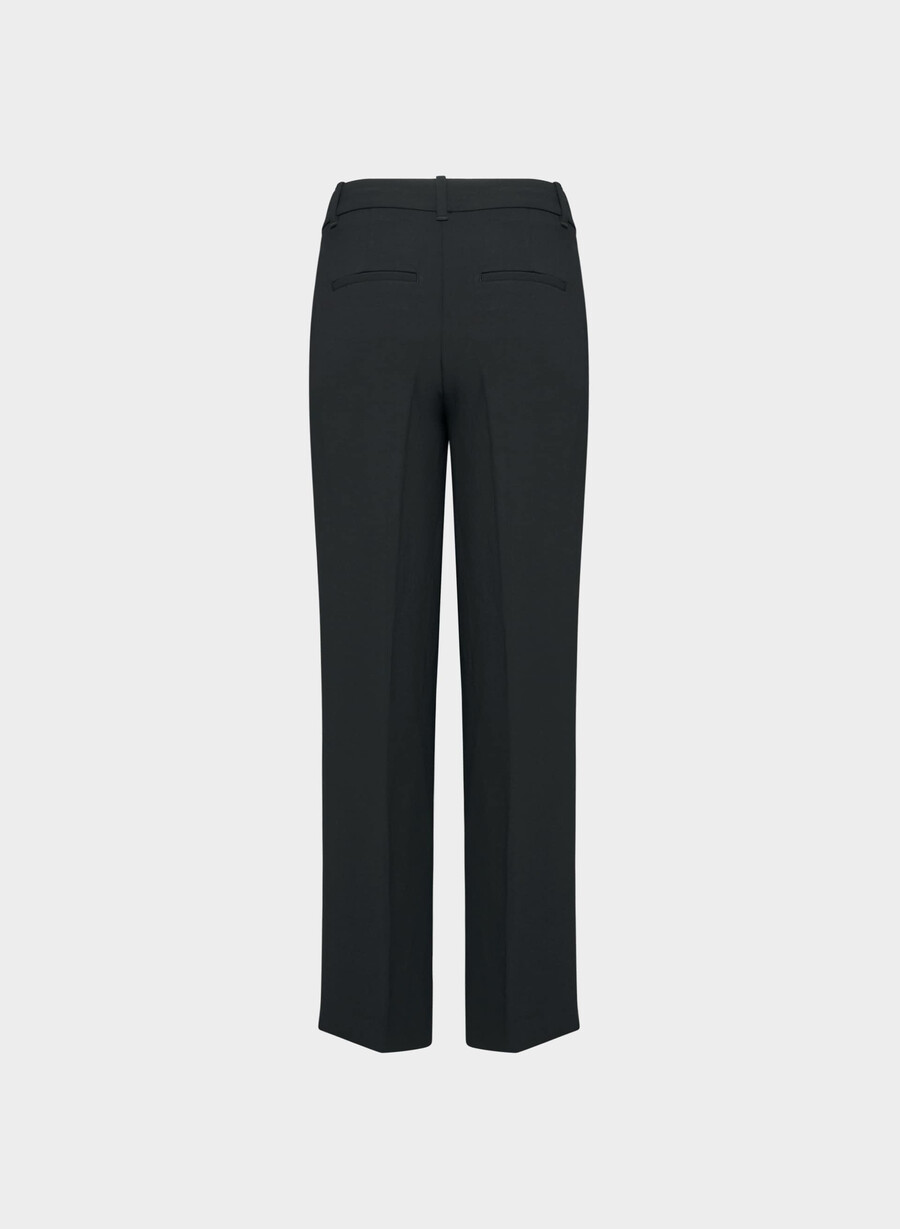 pantalonii the effortless pant cu talie mică - crepette negri