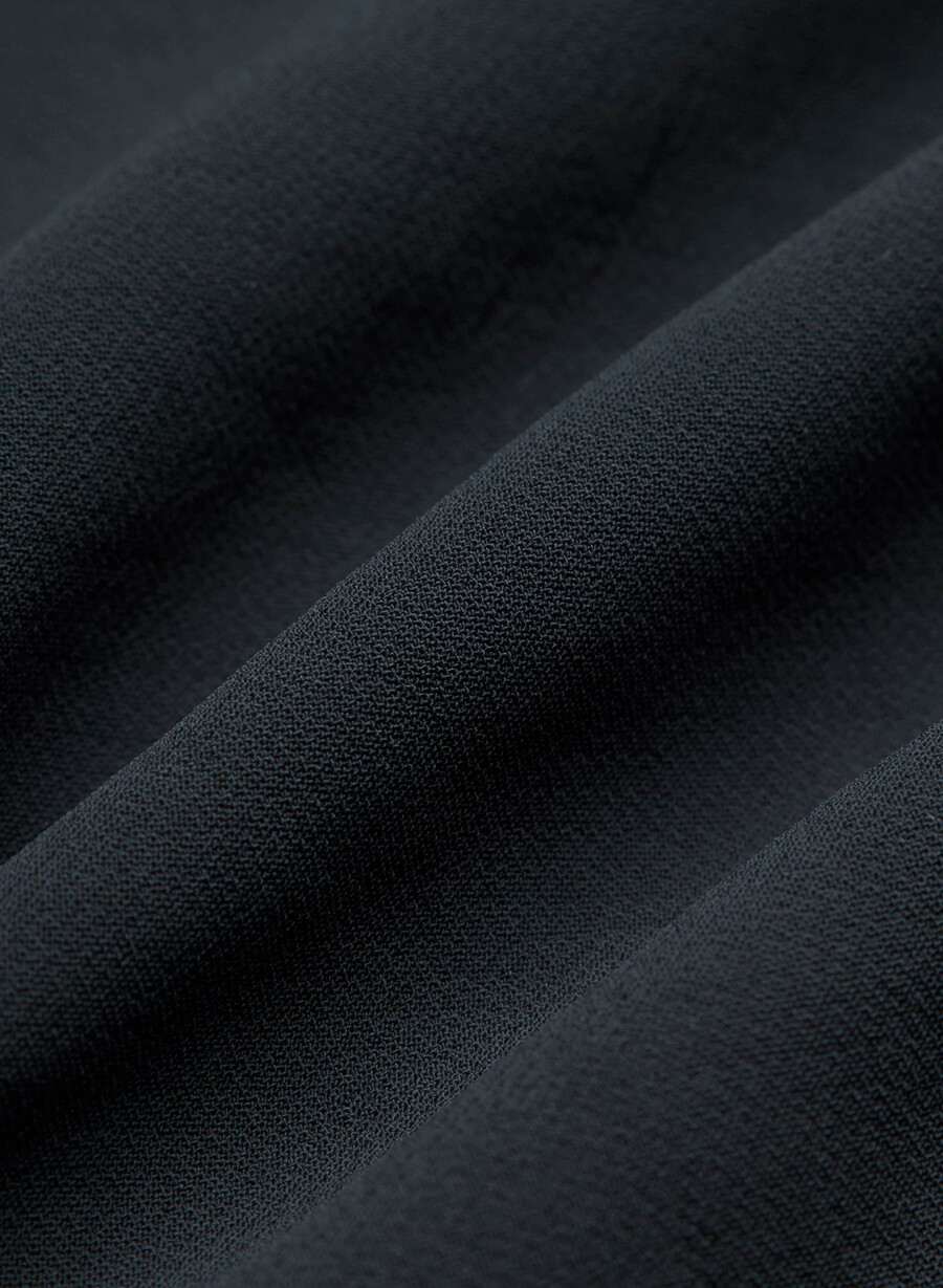 pantalonii the effortless pant cu talie mică - crepette bleumarin Închis