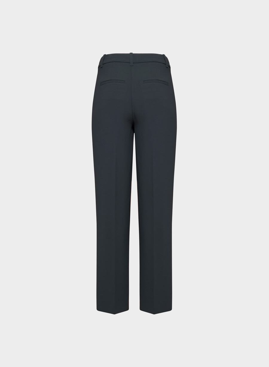 pantalonii the effortless pant cu talie mică - crepette bleumarin Închis