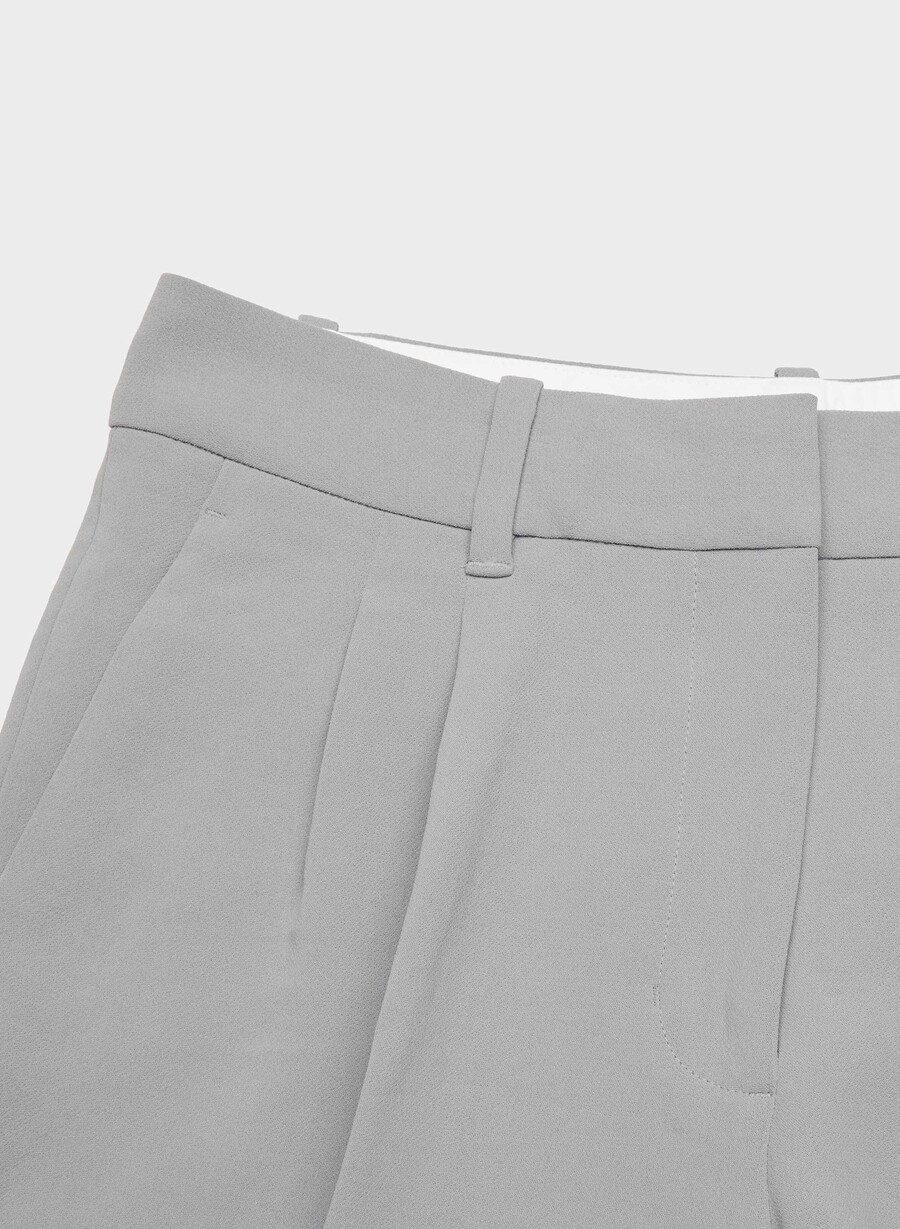 the effortless pant lo-rise - crepette riverstone grey