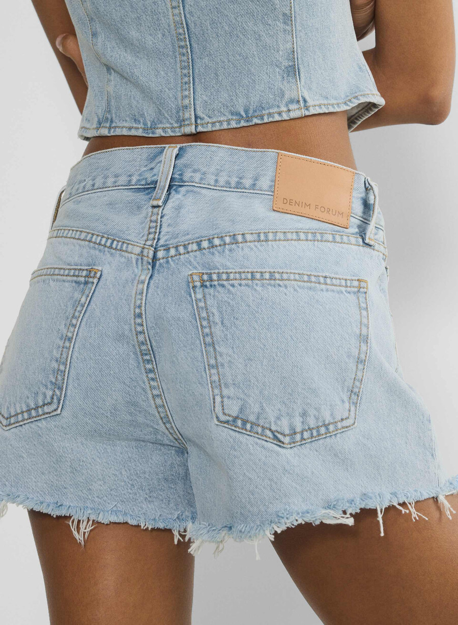 denim forum pantaloni scurți din denim cu talie înaltă ai fostului iubit iatĂ vine sn bl
