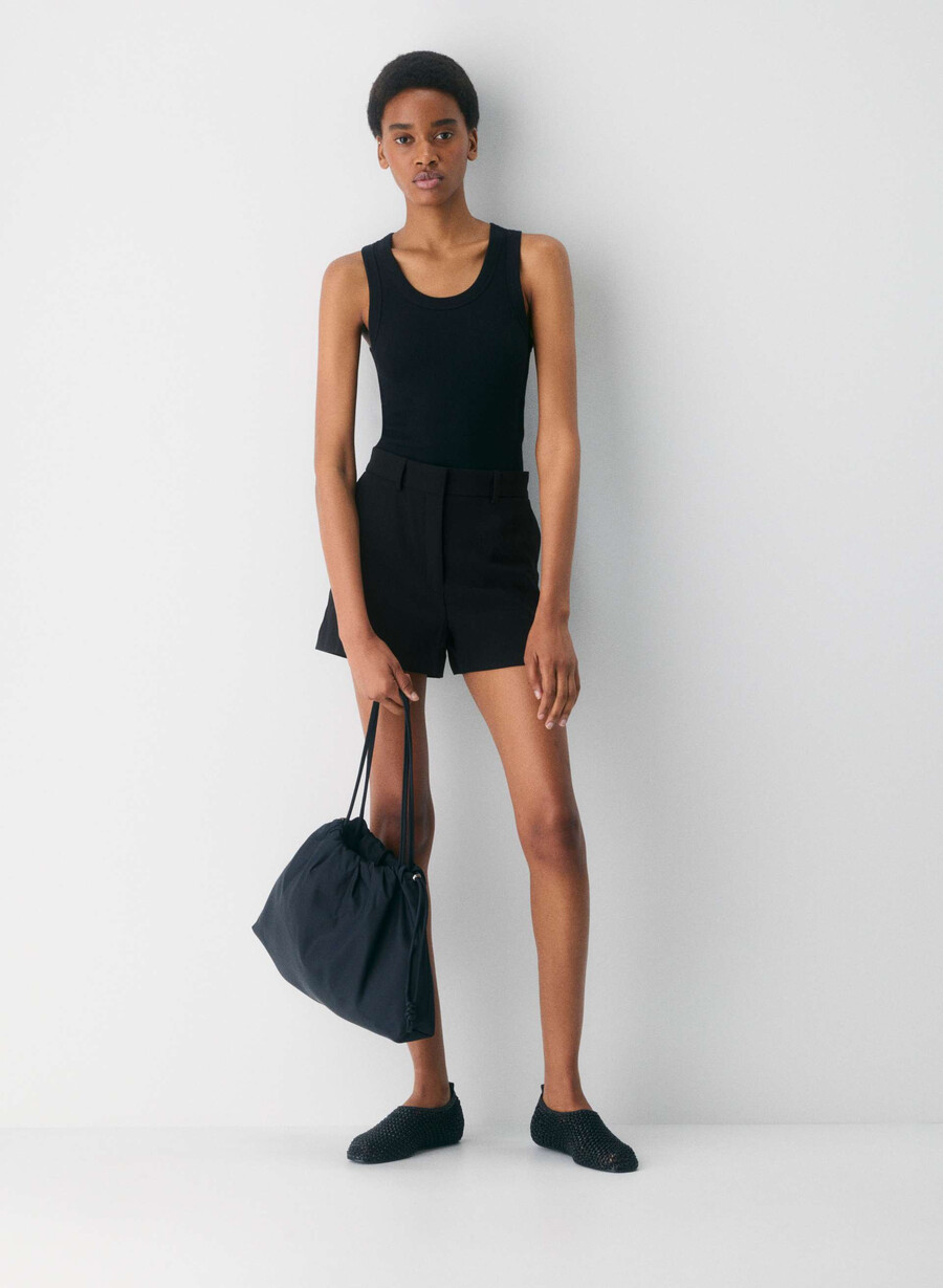 pantaloni scurți mini agency negri