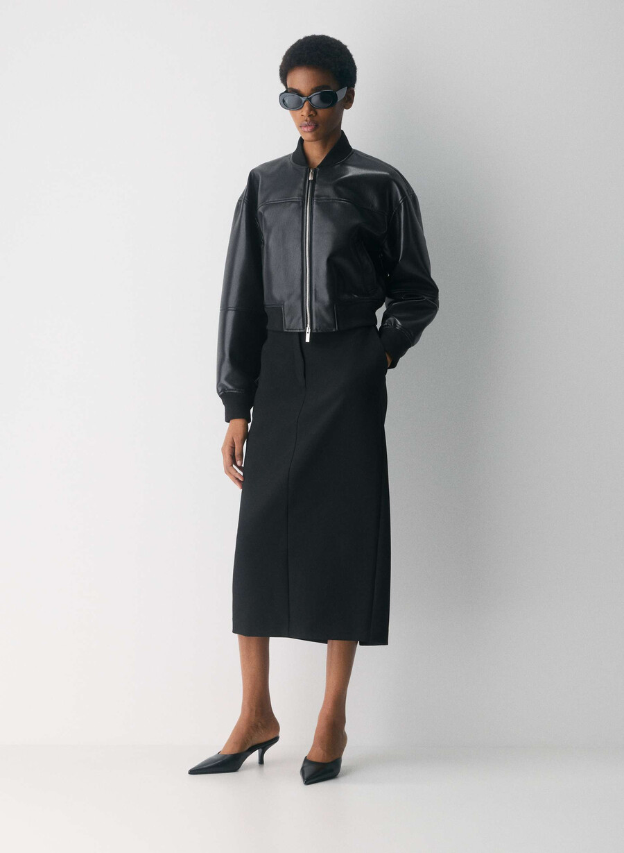 fustă maxi chisel - ressential black
