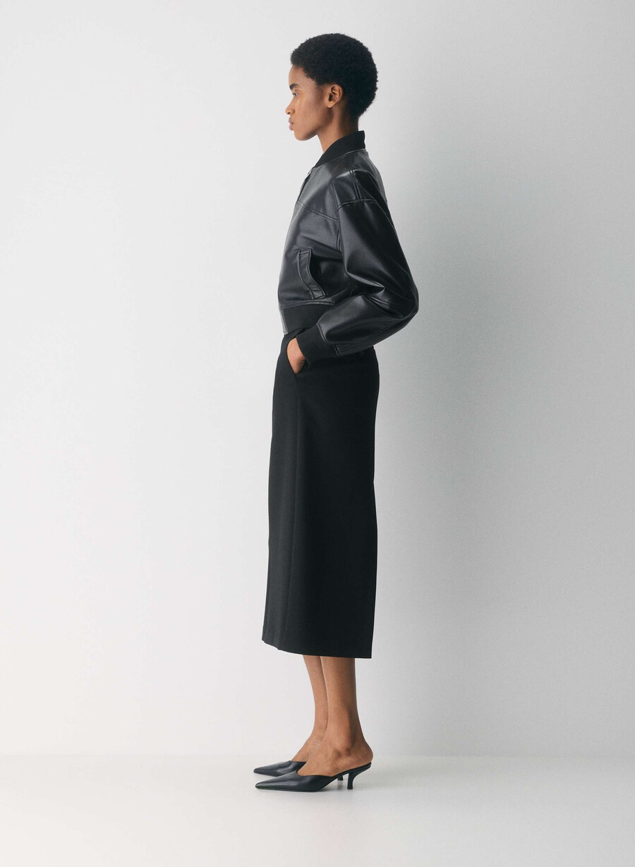 fustă maxi chisel - ressential black