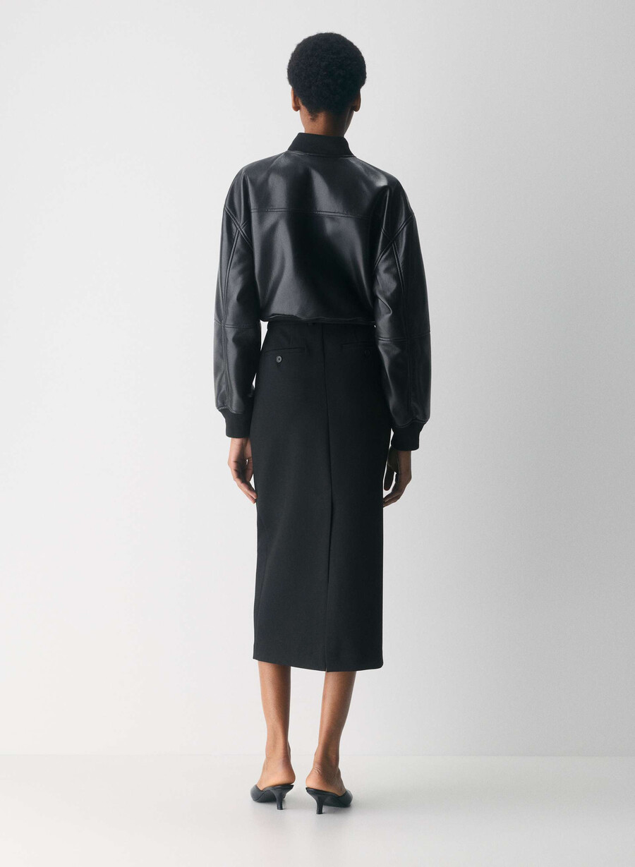 fustă maxi chisel - ressential black