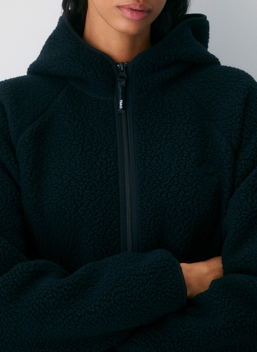 hanorac cu fermoar raglan polartec thermal pro negru