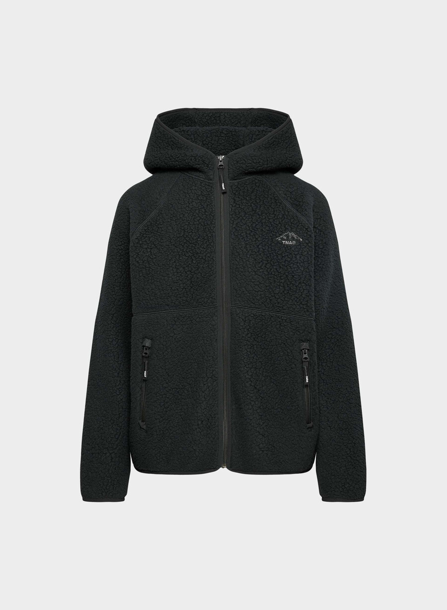 hanorac cu fermoar raglan polartec thermal pro negru