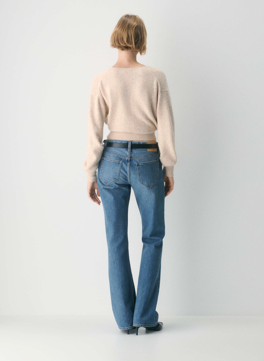 pulover softspoke dear culoare heather cu fulgi de ovăz deschiși