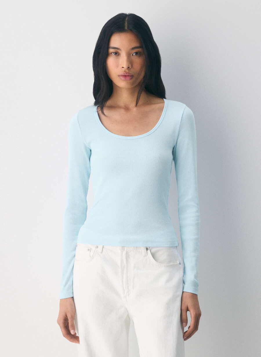 tricou cu mânecă lungă homestretch rib equalizer villa blue