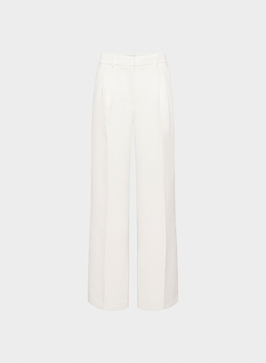 pantalonii the effortless pant mai largi - crepette verde deschis