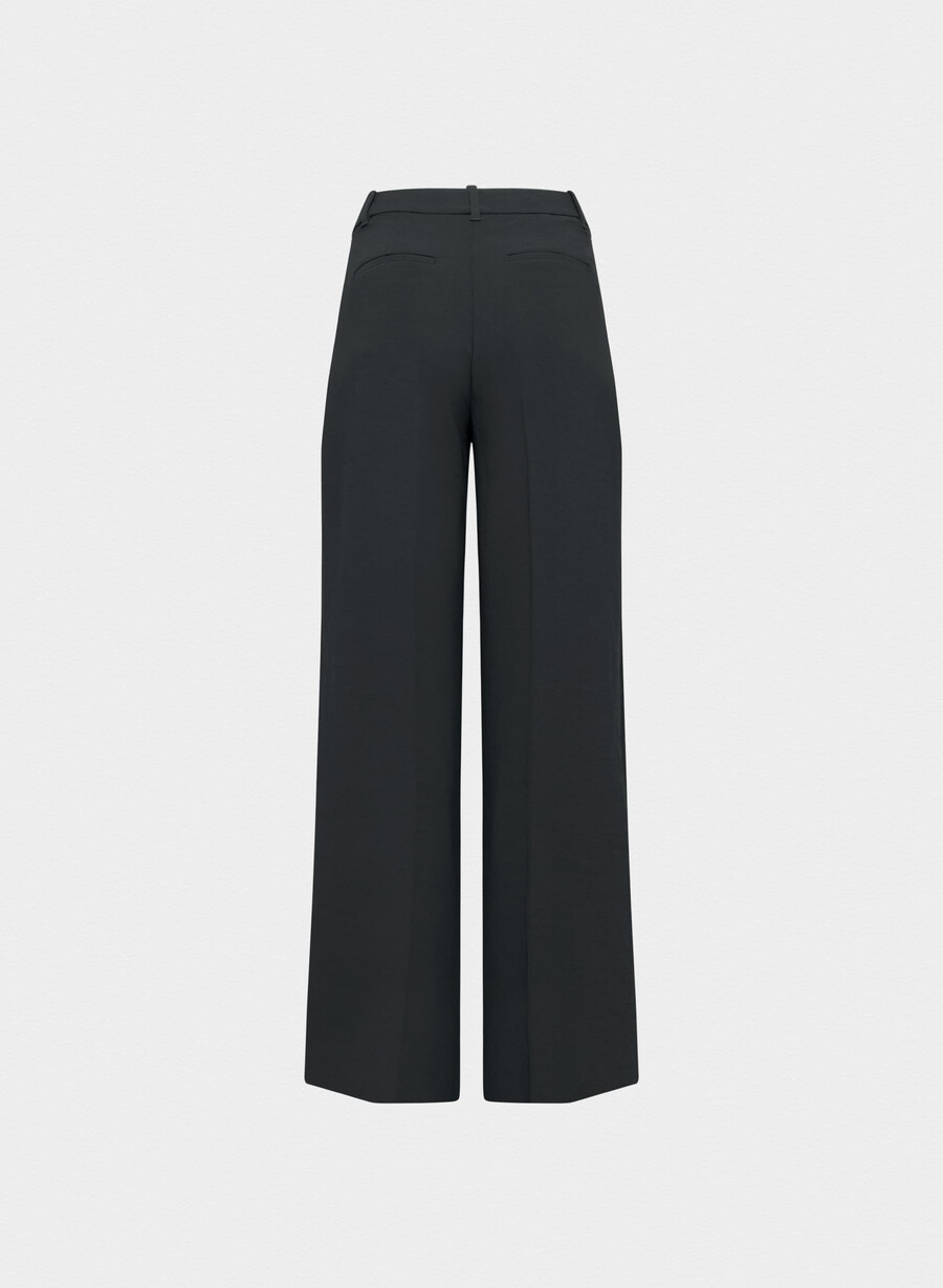 pantalonii the effortless pant mai largi - crepette negri