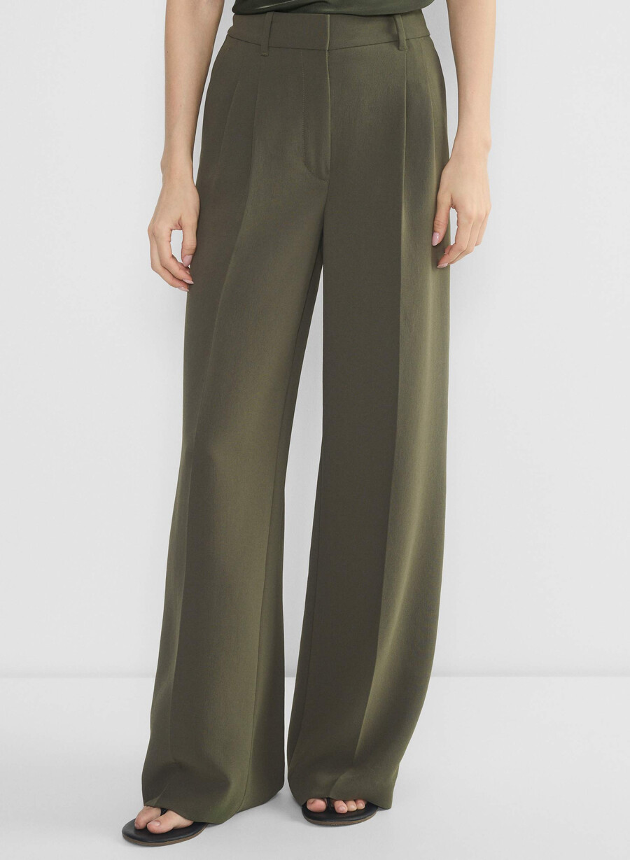pantalonii the effortless pant mai largi - crepette mĂslin Închis