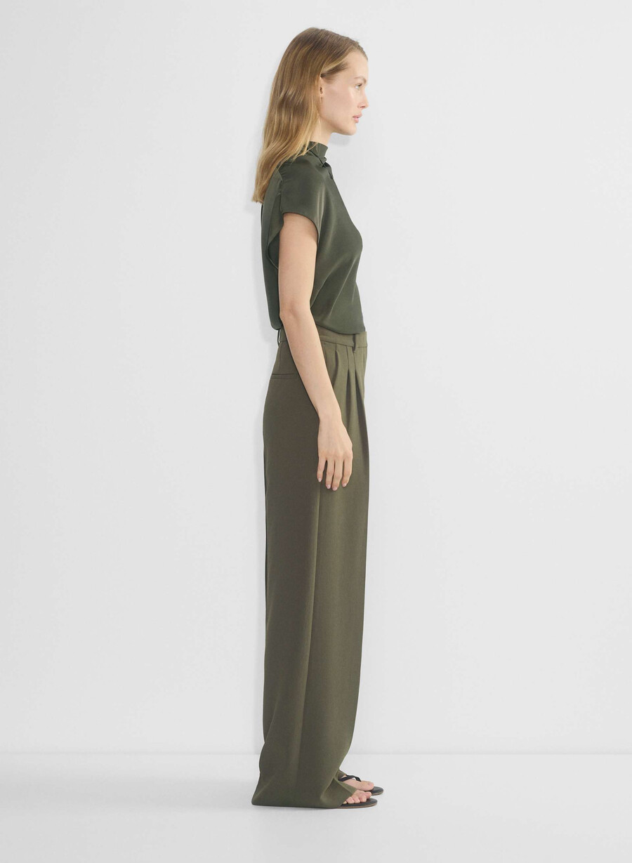pantalonii the effortless pant mai largi - crepette mĂslin Închis