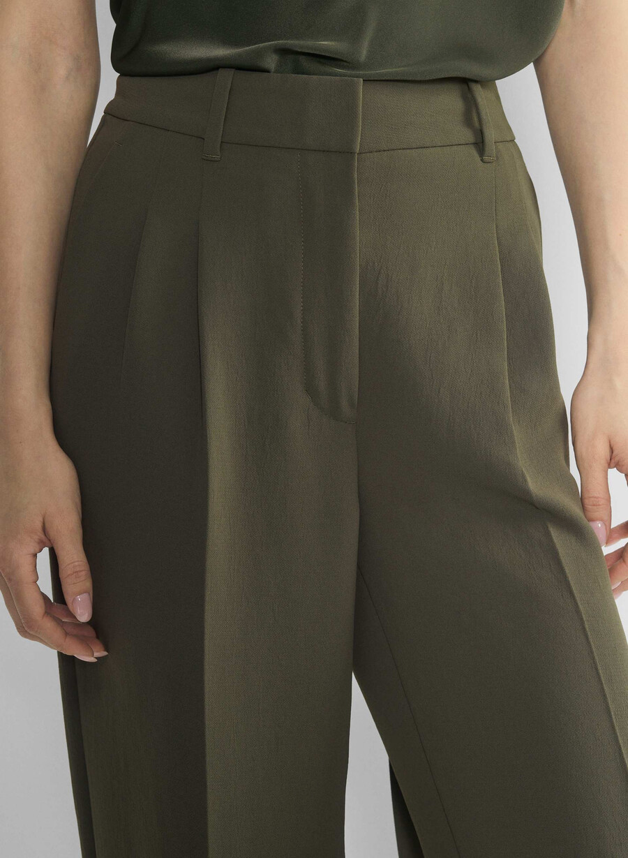 pantalonii the effortless pant mai largi - crepette mĂslin Închis