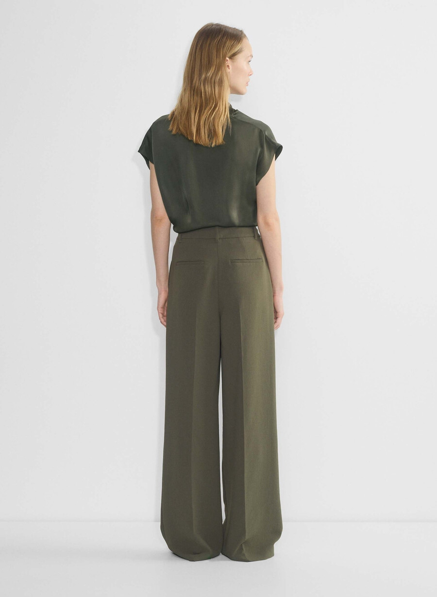pantalonii the effortless pant mai largi - crepette mĂslin Închis