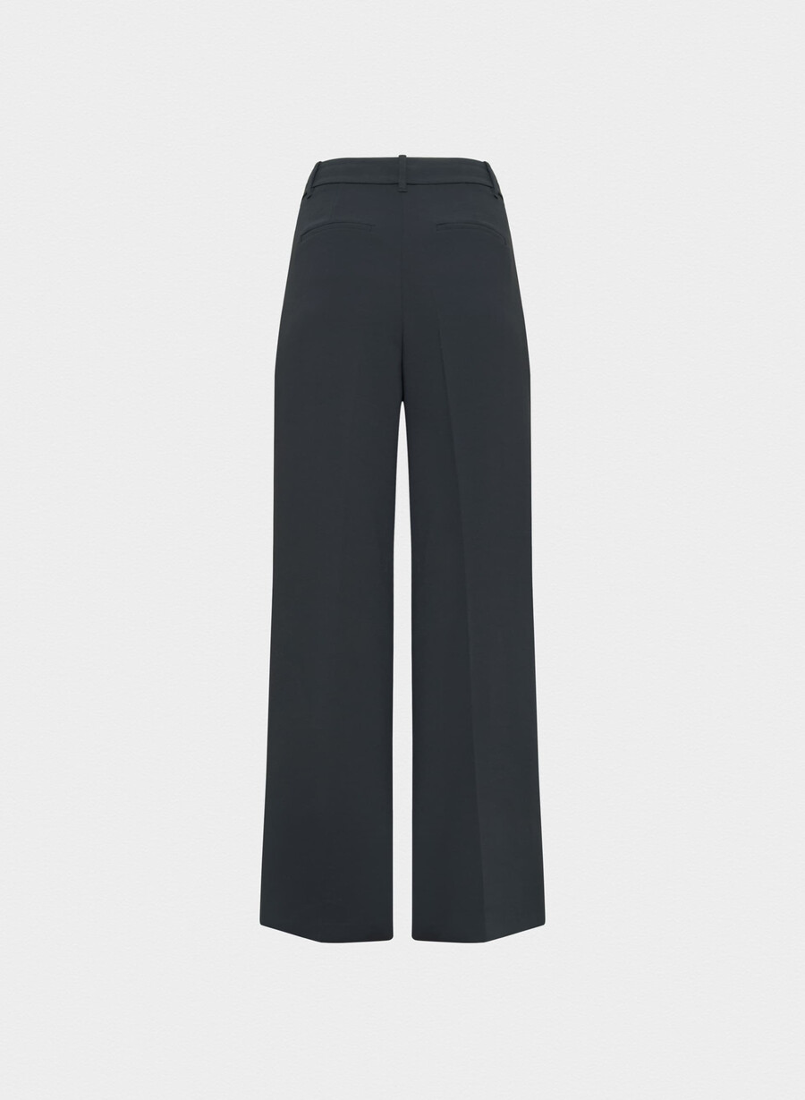 pantalonii the effortless pant mai largi - crepette bleumarin bleumarin Închis