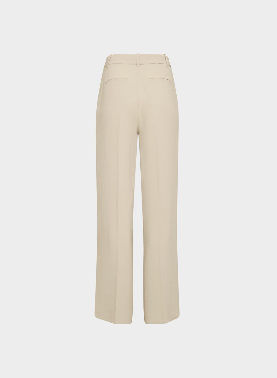 pantalonii the effortless pant mai largi - crepette marcona beige
