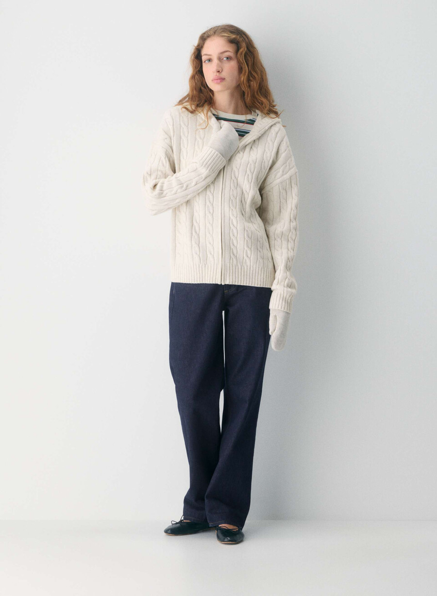 mănușă bundle mitten heather light oatmeal