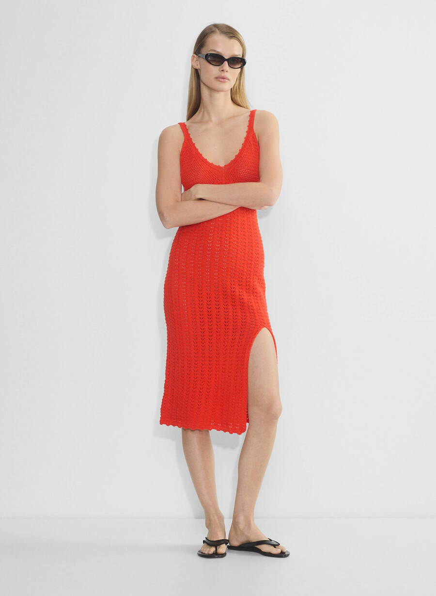 rochie midi evie poppy red