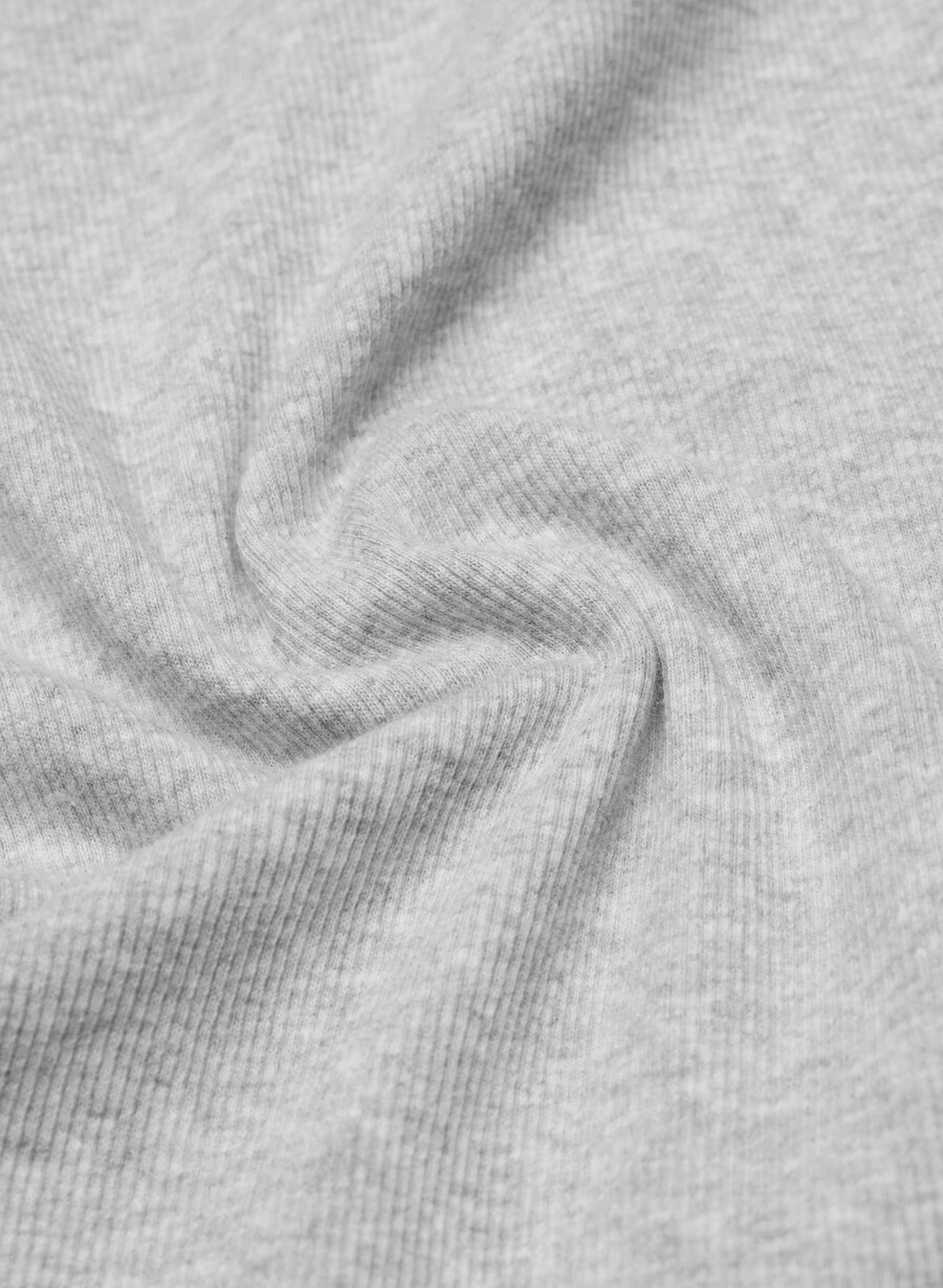 tricou cu mânecă lungă și guler pătrat homestretch rib heather chrome