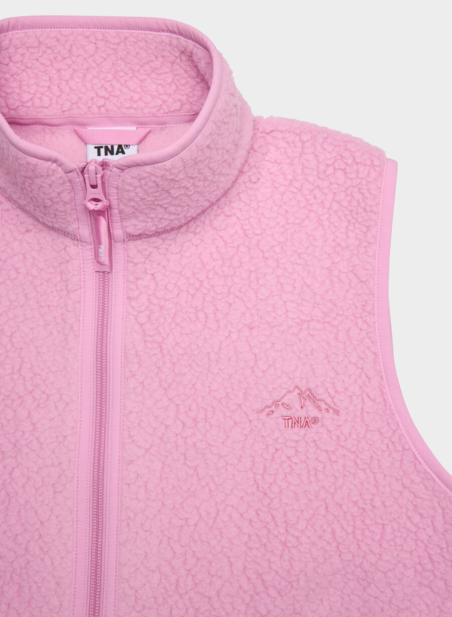 vestă polartec thermal pro cu guler înalt morganite roz