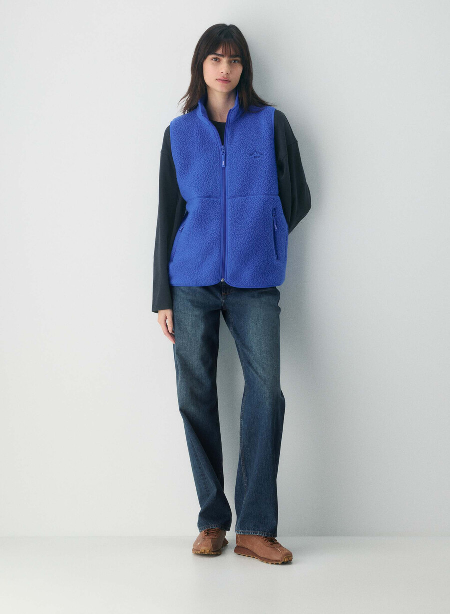 vestă polartec thermal pro cu guler moale jazz blue