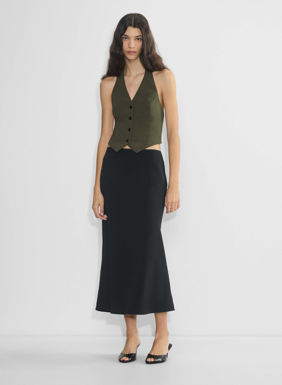 vito vest - crepette dark olive