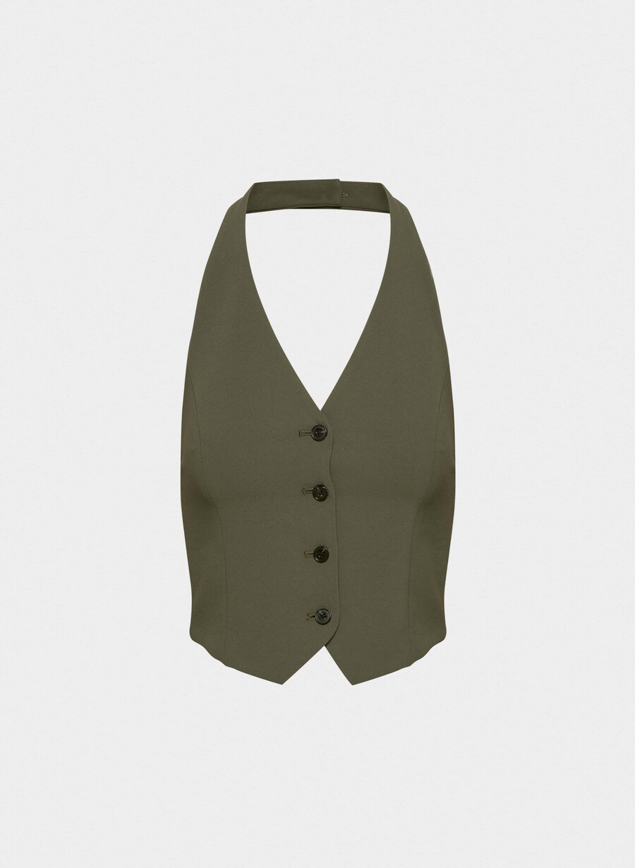 vito vest - crepette dark olive