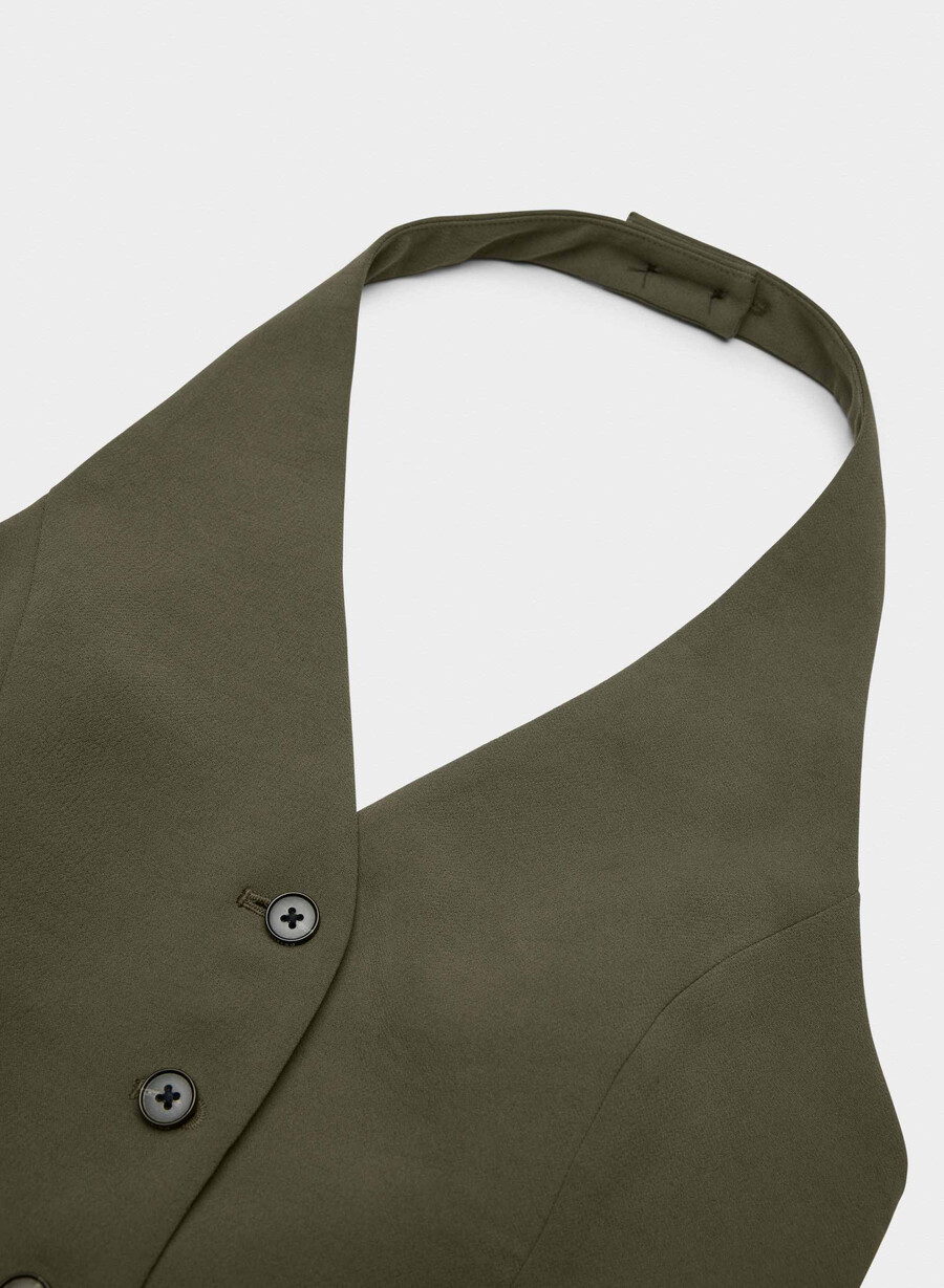 vito vest - crepette dark olive