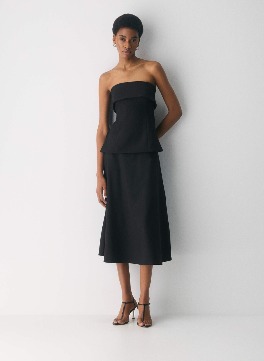 bluză element tube top - ressential black
