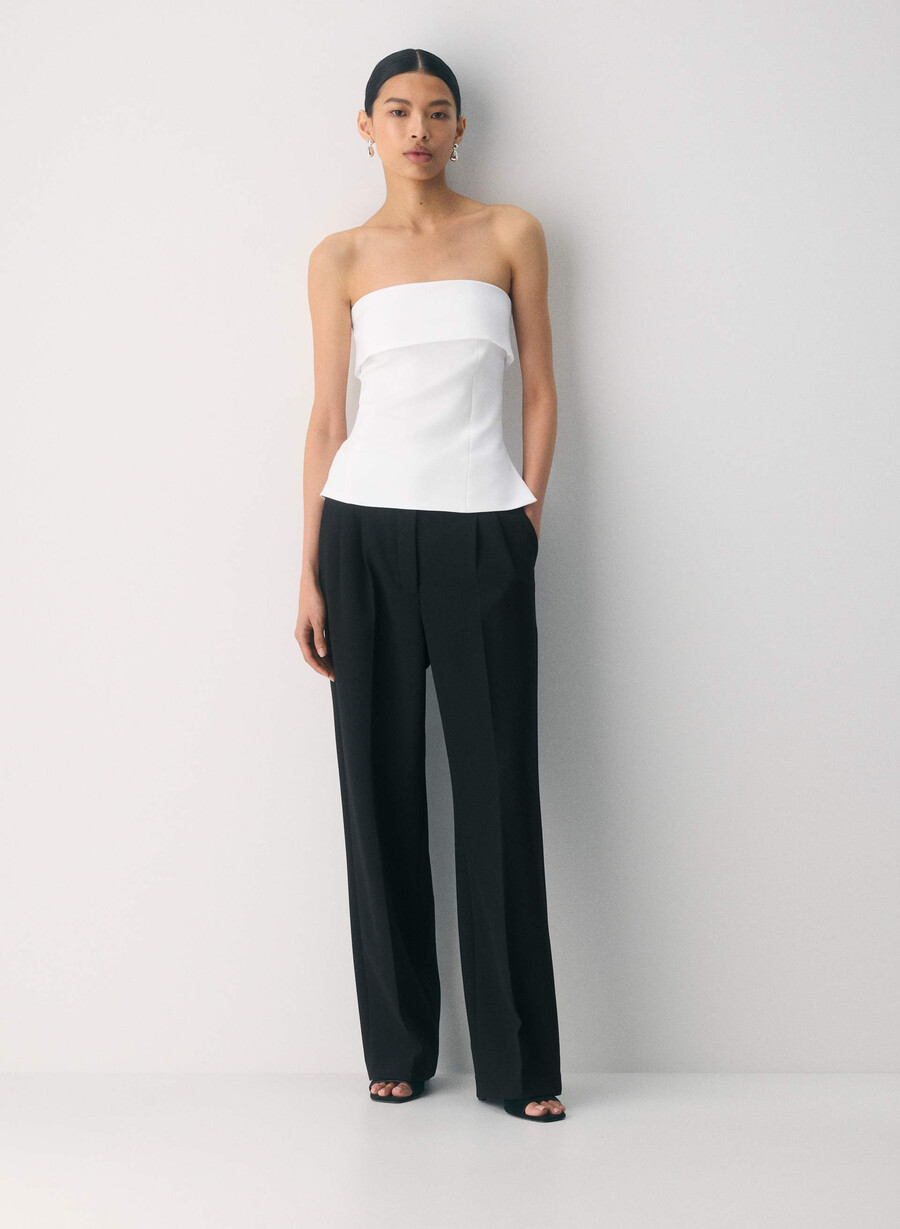 tricou element tube top - ressential alb