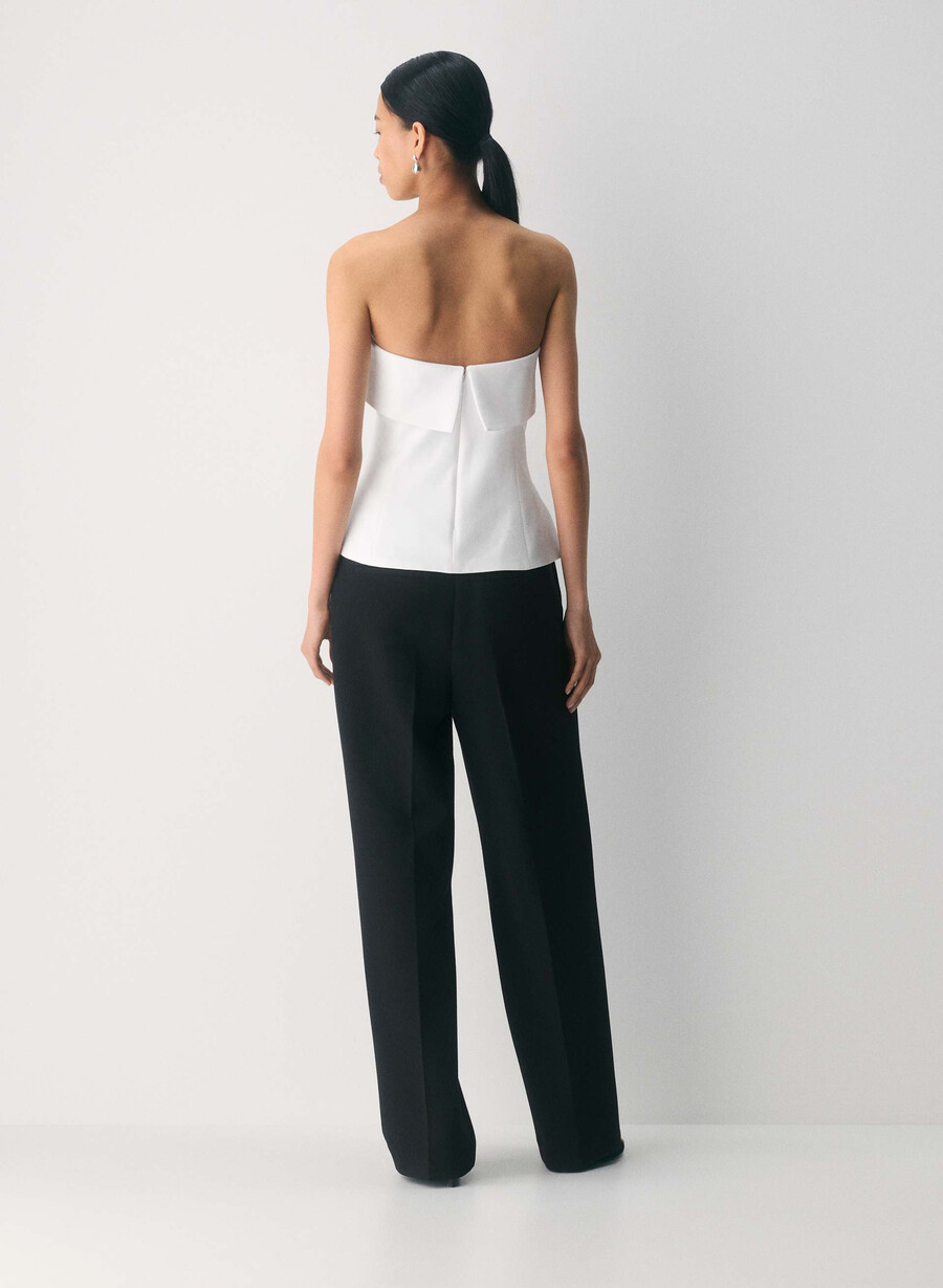 tricou element tube top - ressential alb