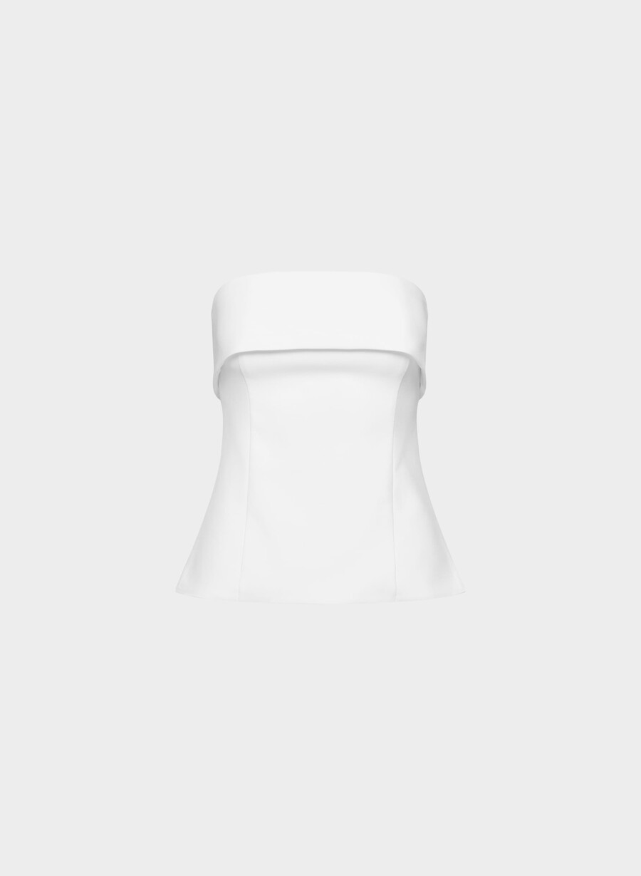 tricou element tube top - ressential alb